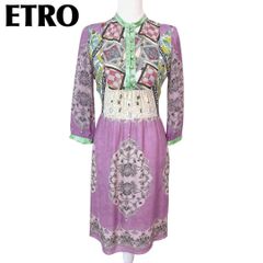 Etro IT 40 シルク ワンピース - メルカリ