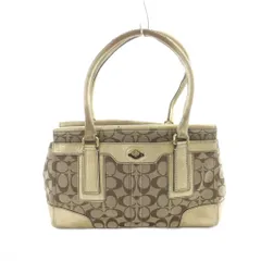 コーチ COACH 11062 トートバッグ ハンド キャンバス レザー シグネチャー ロゴ ベージュ ■GY18 /MQ