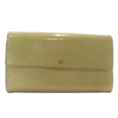 ルイヴィトン LOUIS VUITTON モノグラム ヴェルニ ポルトフォイユ サラ 長財布 二つ折り エナメル 総柄 黄色 イエロー /XZ ■GY17