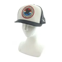 チャレンジャー CHALLENGER 初期 キャップ 帽子 ロゴ メッシュ ワッペン カットオフ 黒 ブラック 白 ホワイト ■GY03 /MQ