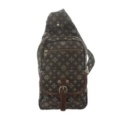 ラシット RUSSET ボディバッグ ショルダーバッグ 斜めがけ ロゴ ナイロン レザー 総柄 茶 ブラウン ■GY11 /MQ