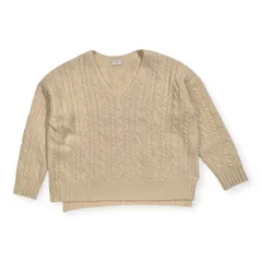 URBAN RESEARCH DOORS アーバンリサーチドアーズ ケーブル編み ウールニットセーター サイズ ONE /アイボリー/レディース