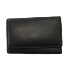 グッチ GUCCI キーケース 5連 レザー 本革 黒 ブラック /KW ■GY13