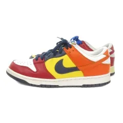 ナイキ NIKE DUNK LOW JP QS スニーカー シューズ ローカット レザー レースアップ ロゴ 27cm マルチカラー AA4414-400 /MN7 ■GY01