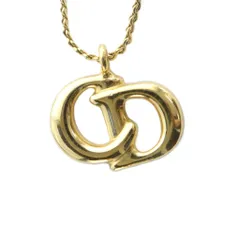 クリスチャンディオール Christian Dior ネックレス アクセサリー ペンダント ロゴ CD ゴールド色 ■GY18 /MQ ■OH