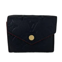 ルイヴィトン 3つ折り財布 モノグラム・アンプラント ポルトフォイユ・ゾエ M58880 マリーヌルージュ イニシャル刻印 レザー