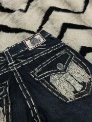 31 ラグナビーチ スティッチ 刺繍 デニムパンツ