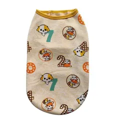 【新品】 RIOSTUDIO 犬服 秋 冬 (S?6XL) 犬の服 可愛い キャラクタータンクトップ 裏起毛 暖かい 猫服 防寒 ドッグウェア ペット服 ワンコ服 小型犬 中型犬 大型犬(キャラクター数字×ベージュ,S) 1