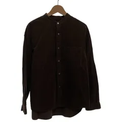 URBAN RESEARCH　コーデュロイシャツ　長袖　トップス　ノーカラー　胸ポケット　無地　細畝　古着　/1585