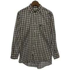 Burberrys　チェックシャツ　長袖　トップス　ボタンダウン　胸ポケット　ワンポイント　刺しゅう　日本製　古着　/1582