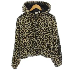 アディダスオリジナルス adidas originals ファー レオパード パーカー ボア ヒョウ柄 M ベージュ 茶 GT5224 /☆G