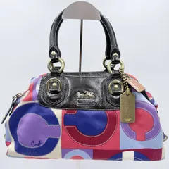 COACH（コーチ） オプアート グラフィック柄 ハンドバッグ マルチカラー
