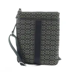 コーチ COACH ショルダーバッグ 斜めがけ キャンバス レザー ロゴ シグネチャー 黒 ブラック ■GY11 /MQ