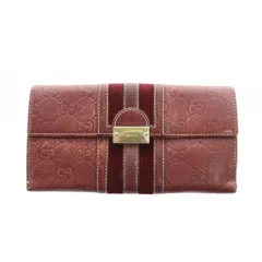 グッチ GUCCI 150674 グッチシマ レザー シェリーライン 長財布 ロング ウォレット GG柄 赤 レッド ■GY11 /MQ ■OH
