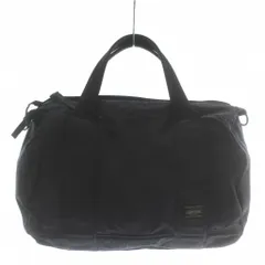 ポーター PORTER 吉田カバン ミニ ボストンバッグ ハンド ドラム型 キャンバス 黒 ブラック /XZ ■GY18