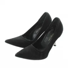 セルジオロッシ Sergio rossi パンプス スエード ポインテッドトゥ ハイヒール 35 22cm 黒 ブラック /XZ ■GY17