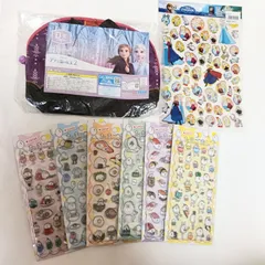 7枚　アナと雪の女王 フォロー割　ディズニー正規品　匿名　たまごあし 送料無料　ネコポス　シール ぷっくりシール ぷくぷくシール ごほうび 3D立体 シール帳 かわいい ぷっくり シール交換 女の子 小学校 小学生 女子 コレクション デコ　文房具　ポーチ