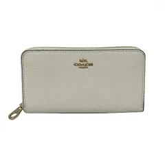 COACH(コーチ) 長財布美品  ロング ジップ アラウンド ウォレット C3441 白 ラウンドファスナー レザー