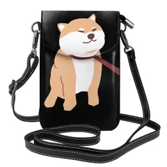 【特価商品】バッグ 斜め掛け 財布 人気 メンズミニポーチ レディース 薄い ショルダーバッグ スマホポーチ本革 漫画 柴犬 萌え [JMI]