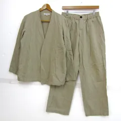 アーバンリサーチ セットアップ 上下セット ノーカラージャケット パンツ レディース Lサイズ ベージュ URBAN RESEARCH 【中古】