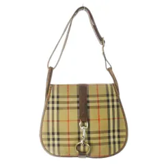 バーバリーズ Burberrys ショルダーバッグ キャンバス レザー 革 ノバチェック ロゴ 茶 ブラウン /CK6 ■GY11