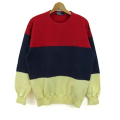 ポロバイラルフローレン スウェット トレーナー トップス 裏起毛 メンズ Mサイズ 赤×紺×黄 Polo by Ralph Lauren 【中古】のサムネイル