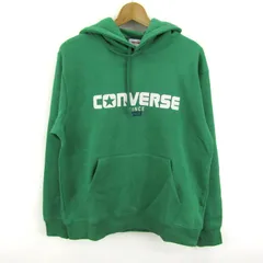 コンバース パーカー トップス プルオーバー スウェット 裏起毛 未使用品 メンズ Lサイズ 緑×白 CONVERSEのサムネイル