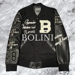 美品 BOLINI ボリーニ カウレザー ジャケット ブルゾン 牛革 48 中古・古着通販】BOLINI (ボリーニ) ジャケット ブラック サイズ:L