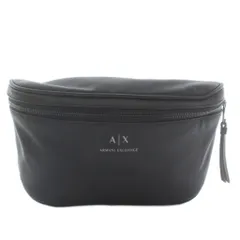 アルマーニエクスチェンジ A/X ARMANI EXCHANGE ウエストバッグ ボディバッグ レザー ロゴ 黒 ブラック /XZ ■GY18