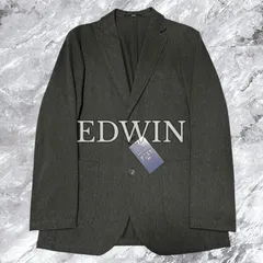 未使用タグ付き EDWIN エドウィン デニスラ  テーラードジャケット 2B グレー系 灰色 サイズL