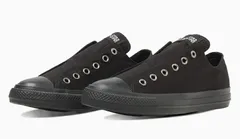 【CONVERSE】1SE945 (23cm-25.5cm) ALL STAR SLIP N OX BLACKMONOCHROME コンバース オールスター スリップ ブラックモノクローム 紐なし キャンバス スニーカー シューズ 大人靴 ローカット