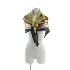 ロエベ LOEWE 大判スカーフ ストール ロゴ 総柄 絹 シルク マルチカラー ■GY11 /MQ ■OH