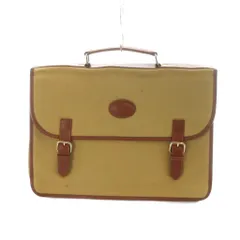 バーバリーズ Burberrys ヴィンテージ ビジネスバッグ ブリーフケース 書類カバン キャンバス レザー カーキ ■GY18 /MQ