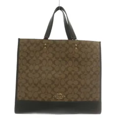コーチ COACH デンプシー トート 40 トートバッグ ショルダー 2WAY PVC レザー シグネチャー ロゴ ゴールド金具 茶色 ブラウン 黒 ブラック C7239 /XZ ■GY18