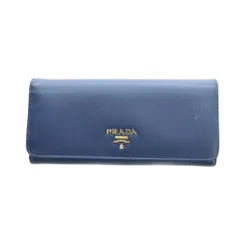 プラダ PRADA サフィアーノ レザー 長財布 ロング ウォレット ゴールド金具 紺 ネイビー ■GY18 /MQ ■OH