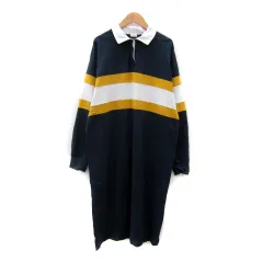 チャンピオン CHAMPION ワンピース ロング丈 長袖 L 紺 ネイビー /SY41