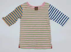 【新入荷!!】☆セット割対応☆ ラグマート キッズ Tシャツ ボーダー 配色切替え 100cm （2169）