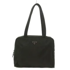 プラダ PRADA ヴィンテージ トートバッグ ハンドバッグ ナイロン トライアングル 三角 ロゴ プレート カーキ系 /UO ■GY35 ☆AA★