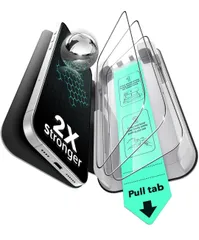 ★【欠品あり】ESR iPhone 16 ガラスフィルム iPhone 15 ガラスフィルム 2枚入り 9H強化 貼付け簡 自動吸着 いphone16 保護フィルム 米軍MIL規格保護