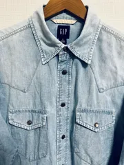 GAP 旧ロゴ デニムシャツ M