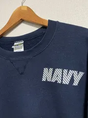 US NAVY USA製 L スウェット 両面プリント SOFFE ネイビー アメリカ海軍のサムネイル