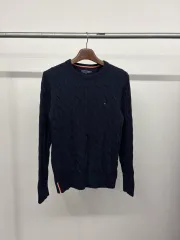 (100) メンズ トミーヒルフィガー ウール ケーブル ケーブル編み ニット セーター