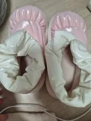 ピンク/アイボリー ファー スリッパ 230サイズ 防寒靴
