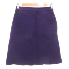 マッキントッシュフィロソフィー MACKINTOSH PHILOSOPHY スカート 38 台形 ひざ丈 ウール 紫 パープル /AE ■GY06