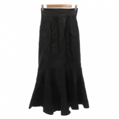 ココディール COCO DEAL マーメイドスカート ロング 切替 フェイクレザー 2 黒 ブラック /AE ■GY53