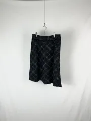 COMME CA ISM ウール チェックパターン スカート