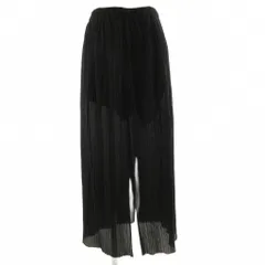 B&Y ユナイテッドアローズ BEAUTY&YOUTH ビューティー&ユース プリーツスカート イージー ロング マキシ S スリット 黒 ブラック /GV ■GY53