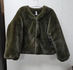 カーキ ファー ジャケット ショート 厚手 コート free