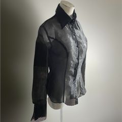OZZ CROCE オッズクローチェ 総柄シースルー長袖シャツ - メルカリ