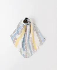 インドシルクコットン　薄手ストール　春夏　母の日ギフト　NO.6003 グレー系